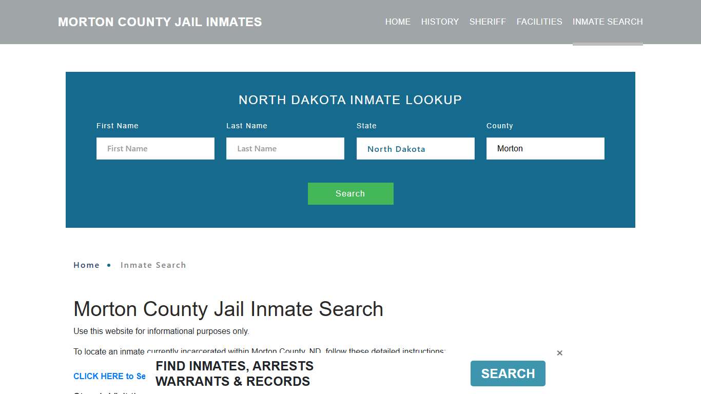 Morton County, ND Detainee Lookup